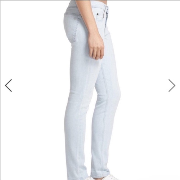 Rag & Bone Designer Denim Dre Slim Boyfriend Jeans Light Wash Blue Ashling 24 - Picture 2 of 13